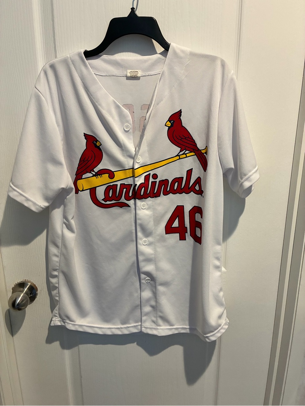 Youth Baseball Jersey with Cardinals Graphic - White/Red